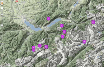 Hike overview map - Berner Oberland