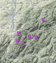 Hike overview map - Fribourg