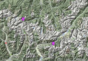 Hike overview map - Graubünden
