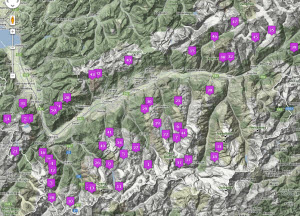 Hike overview map - Valais
