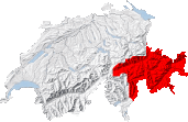 Map of Graubünden canton