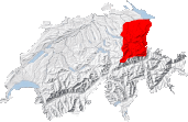 Map of Eastern Switzerland