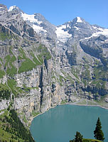 Amazing sight of the Oeschinensee