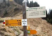 Au Col de Verne, frontière franco-suisse
