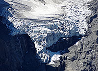 Détail du glacier Noir, dans la face nord de la Tour Sallière