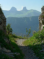 The Leysin towers, seen from the chalet of Sautodoz