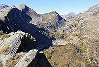 The Alzasca lake as seen from the Bocchetta di Doia