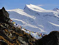 Prayer flags at Col du Bec-d’Aigle