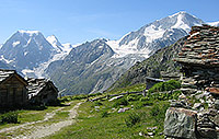 In Pra Gra, with views of Mont Collon and Pigne d'Arolla