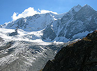 Le Mont Vélan, au sud de la cabane