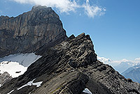 Roc Champion and Dent de Morcles. Mont-Blanc in the distance