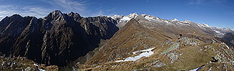 Au sommet du Foggenhorn. En contrebas, le Gredetschtal