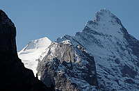 An uncommon side view of the Eiger