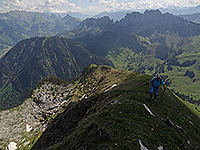 Final climb, Gastlosen in the background