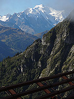 The Mont Blanc through avalanche barriers