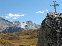 Looking towards the Rheinwaldhorn and its glacier