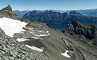 Vue vers l'endroit où se situe le refuge