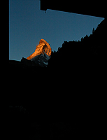 The Matterhorn, as seen from a hotel bed :)