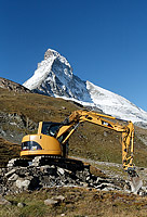 Gros travaux dans la montagne