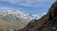 Weisshorn, Schalihorn, Zinalrothorn (de gauche à droite)