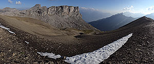 Depuis l’arête de l’Arpille, vue vers le Sérac et le Sublage